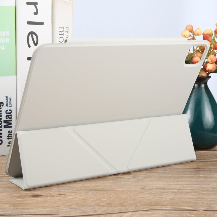 For iPad Air 11 2024 Y-Shape Double-sided Clip Magnetic Smart Tablet Case(Light Grey) - iPad Air 11 2024 Cases by PMC TechLife | Online Shopping South Africa | PMC TechLife | Buy Now Pay Later Mobicred