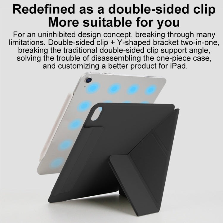 For iPad Air 11 2025 / 2024 Y-Shape Double-sided Clip Magnetic Smart Tablet Case(Blue) - iPad Air 11 2025 / 2024 Cases by PMC TechLife | Online Shopping South Africa | PMC TechLife | Buy Now Pay Later Mobicred