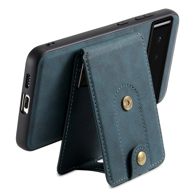 For Google Pixel 6 Denior D14 NK Retro Pattern MagSafe Magnetic Card Holder Leather Phone Case(Blue) - free shipping - PMC TechLife - Order now!