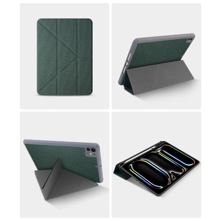 For iPad Pro 13 2024 Mutural Multi-fold Smart Leather Tablet Case(Blue) - free shipping - PMC TechLife - Order now!