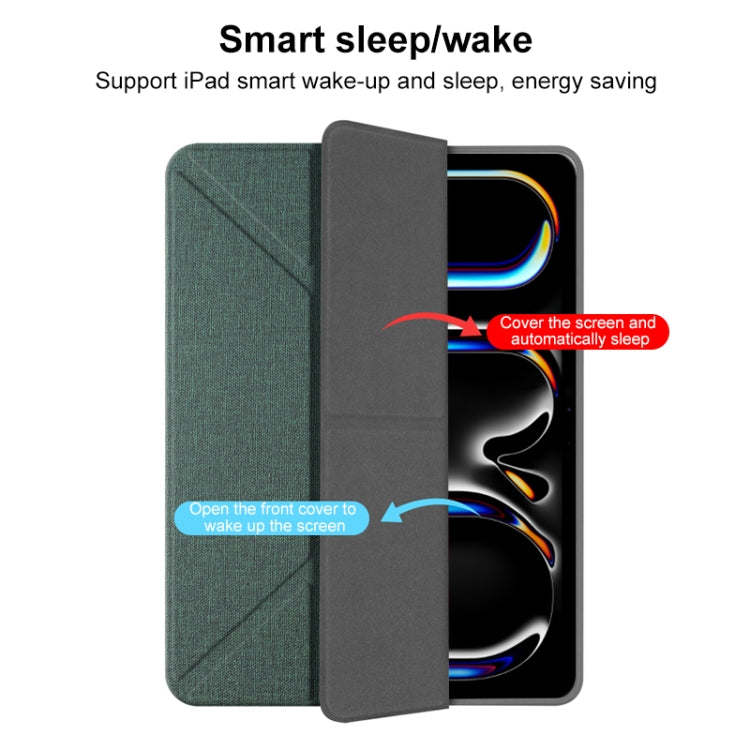 For iPad Pro 11 2024 Mutural Multi-fold Smart Leather Tablet Case(Black) - free shipping - PMC TechLife - Order now!