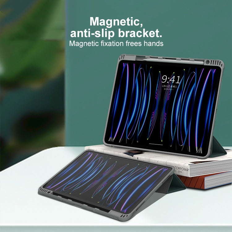 For iPad Pro 11 2024 Mutural PC Hybrid TPU Leather Smart Tablet Case(Dark Blue) - free shipping - PMC TechLife - Order now!