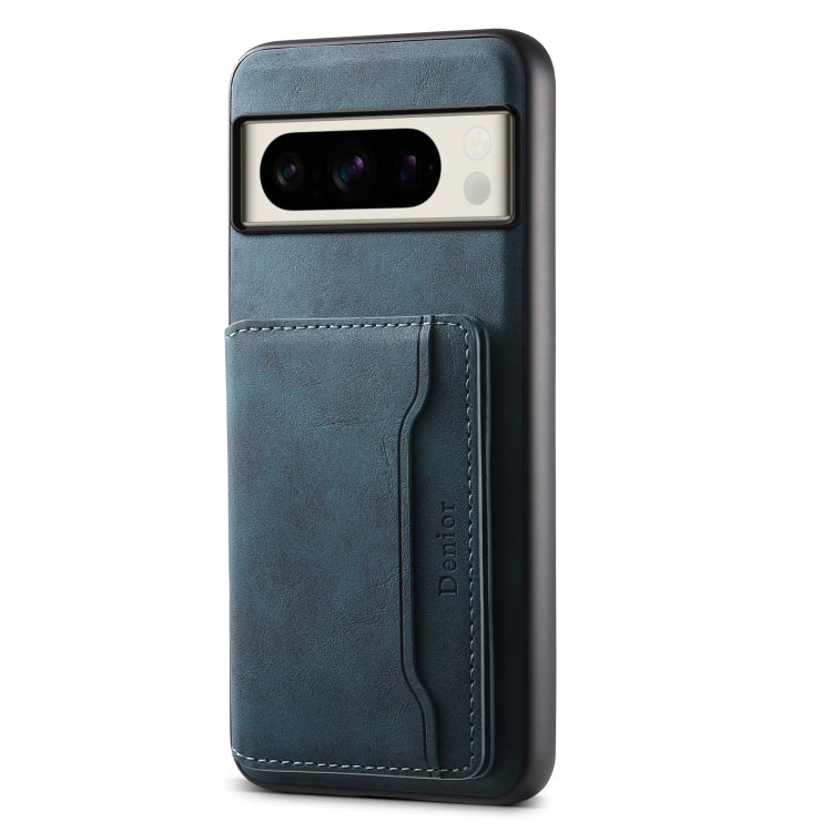 For Google Pixel 8 Pro Denior D13 Retro Texture Leather MagSafe Card Bag Phone Case(Blue) - free shipping - PMC TechLife - Order now!