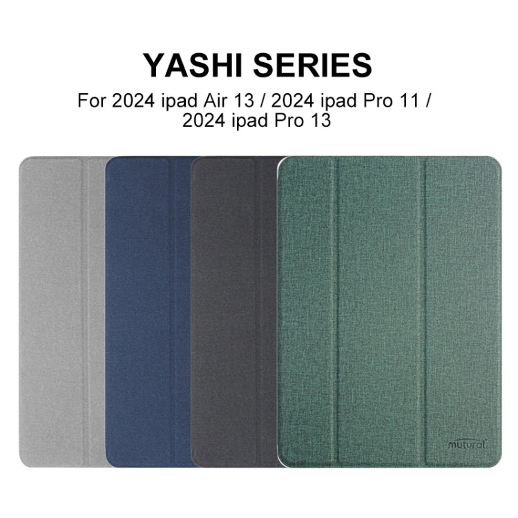 For iPad Air 13 2024 Mutural YASHI Series Tablet Leather Smart Case(Black) - More iPad Cases by Mutural | Online Shopping South Africa | PMC Jewellery | Buy Now Pay Later Mobicred