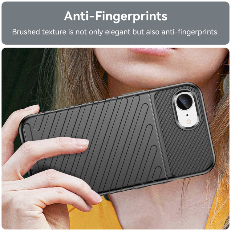 For iPhone SE 2024 Thunderbolt Shockproof Soft TPU Phone Case(Black) - More iPhone Cases by PMC TechLife | Online Shopping South Africa | PMC TechLife | Buy Now Pay Later Mobicred