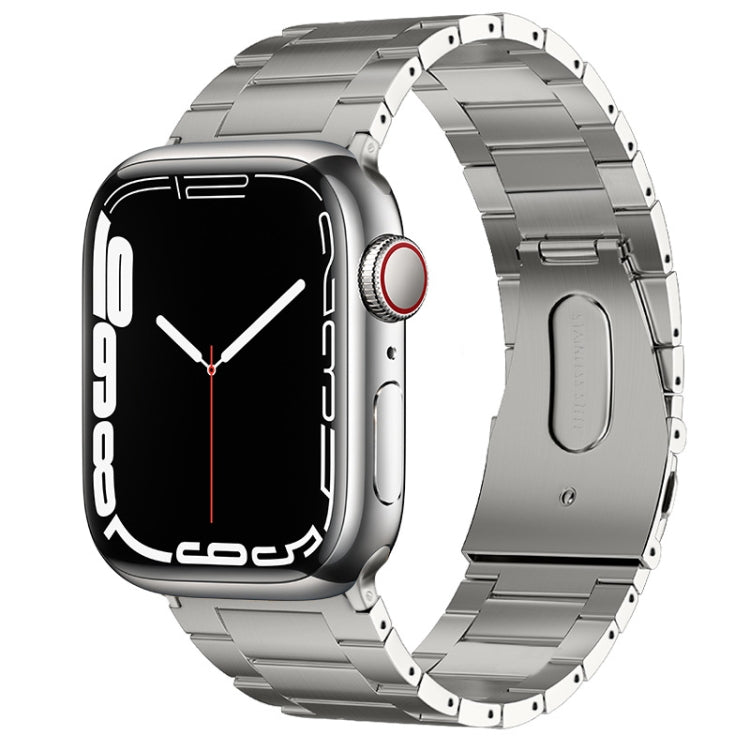For Apple Watch Series 2 38mm PG63 Three-Bead Protrusion Titanium Metal Watch Band(Silver) - free shipping - PMC TechLife - Order now!