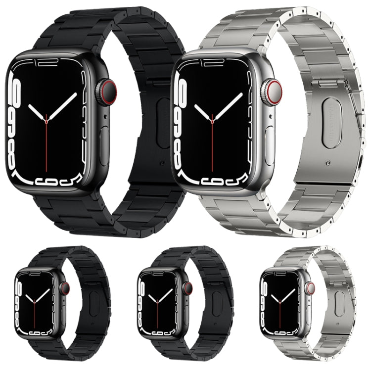 For Apple Watch SE 44mm PG63 Three-Bead Protrusion Titanium Metal Watch Band(Silver) - free shipping - PMC TechLife - Order now!