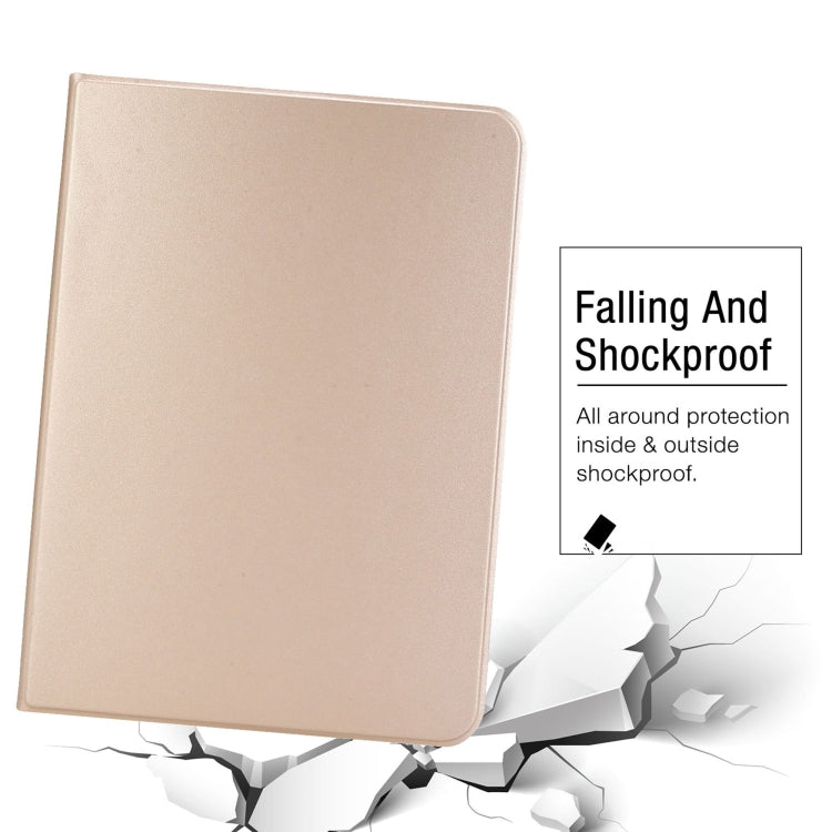 For iPad Pro 11 2024 Stretch Voltage Plain Leather Smart Tablet Case(Gold) - iPad Pro 11 2024 Cases by PMC TechLife | Online Shopping South Africa | PMC TechLife | Buy Now Pay Later Mobicred