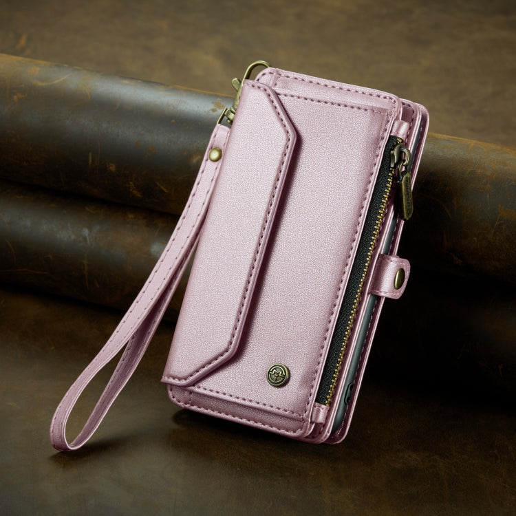 For iPhone XS / X CaseMe C36 Card Slots Zipper Wallet RFID Anti-theft Leather Phone Case(Pink) - More iPhone Cases by CaseMe | Online Shopping South Africa | PMC Jewellery | Buy Now Pay Later Mobicred