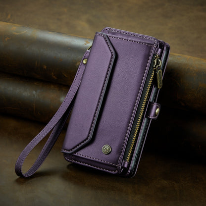 For iPhone 13 Pro Max CaseMe C36 Card Slots Zipper Wallet RFID Anti-theft Leather Phone Case(Purple) - iPhone 13 Pro Max Cases by CaseMe | Online Shopping South Africa | PMC Jewellery | Buy Now Pay Later Mobicred