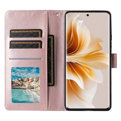 For OPPO Reno11 Pro 5G Global Multifunctional Horizontal Flip Leather Phone Case with Three Card Slot(Rose Gold) - Reno11 Pro Cases by PMC Jewellery | Online Shopping South Africa | PMC Jewellery | Buy Now Pay Later Mobicred