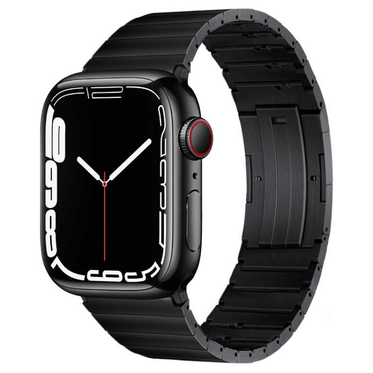 For Apple Watch 38mm PG65 Single Bead Bamboo Joint Spring Bars Titanium Metal Watch Band(Black) - free shipping - PMc TechLife - Order now!