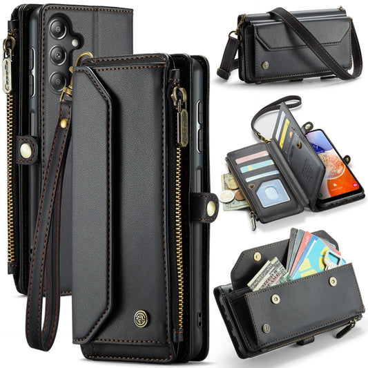 For Samsung Galaxy A14 5G / 4G CaseMe C36 Card Slots Zipper Wallet RFID Anti-theft Leather Phone Case(Black) - Galaxy Phone Cases by CaseMe | Online Shopping South Africa | PMC Jewellery | Buy Now Pay Later Mobicred