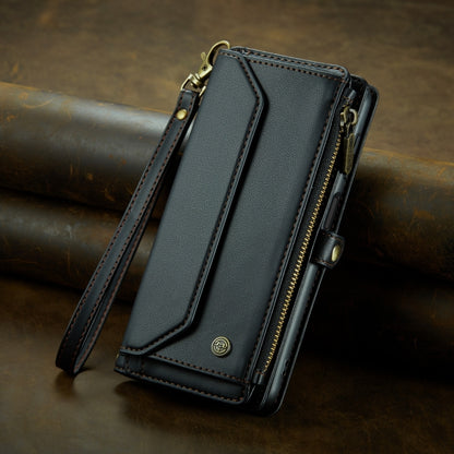 For Samsung Galaxy A71 4G CaseMe C36 Card Slots Zipper Wallet RFID Anti-theft Leather Phone Case(Black) - Galaxy Phone Cases by CaseMe | Online Shopping South Africa | PMC Jewellery | Buy Now Pay Later Mobicred