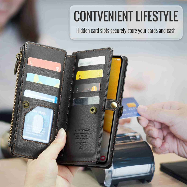 For Samsung Galaxy A72 CaseMe C36 Card Slots Zipper Wallet RFID Anti-theft Leather Phone Case(Black) - Galaxy Phone Cases by CaseMe | Online Shopping South Africa | PMC Jewellery | Buy Now Pay Later Mobicred