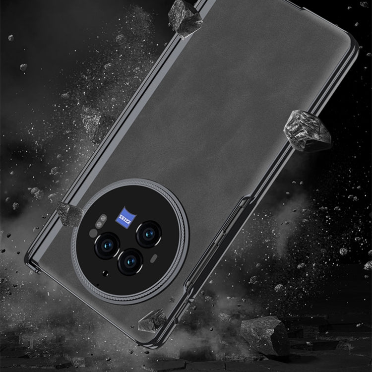 For vivo X Fold3 Pro GKK Integrated Magnetic Fold Hinge Leather Shockproof Phone Case(Matte Black) - vivo Cases by GKK | Online Shopping South Africa | PMC Jewellery | Buy Now Pay Later Mobicred