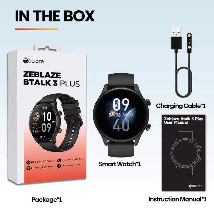 Zeblaze Btalk 3 Plus 1.39 inch Screen Fitness & Wellness Smart Watch Supports Voice Calling(Gold) - Smart Watches by Zeblaze | Online Shopping South Africa | PMC Jewellery | Buy Now Pay Later Mobicred