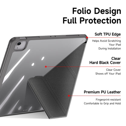 For iPad Air 13 2024 DUX DUCIS Magi Series Smart Leather Tablet Case(Grey) - iPad Air 13 2024 Cases by DUX DUCIS | Online Shopping South Africa | PMC Jewellery | Buy Now Pay Later Mobicred