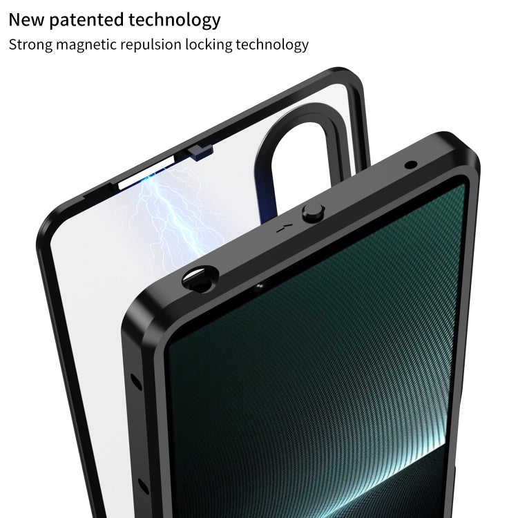For Sony Xperia 1 V Snap Buckle Metal Frame Frosted Phone Case(Silver) - Sony Cases by PMC TechLife | Online Shopping South Africa | PMC TechLife | Buy Now Pay Later Mobicred