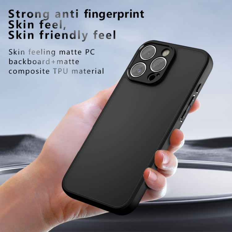 For iPhone 16 Pro Armor Precise Hole PC Hybrid TPU Phone Case(Frosted Black) - iPhone 16 Pro Cases by PMC TechLife | Online Shopping South Africa | PMC TechLife | Buy Now Pay Later Mobicred