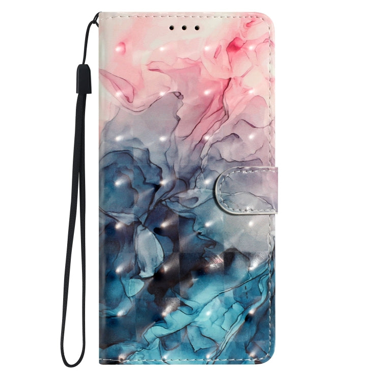 For iPhone 16 Pro Max 3D Pattern Leather Phone Case(3D Pink Blue Marble) - iPhone 16 Pro Max Cases by PMC TechLife | Online Shopping South Africa | PMC TechLife | Buy Now Pay Later Mobicred