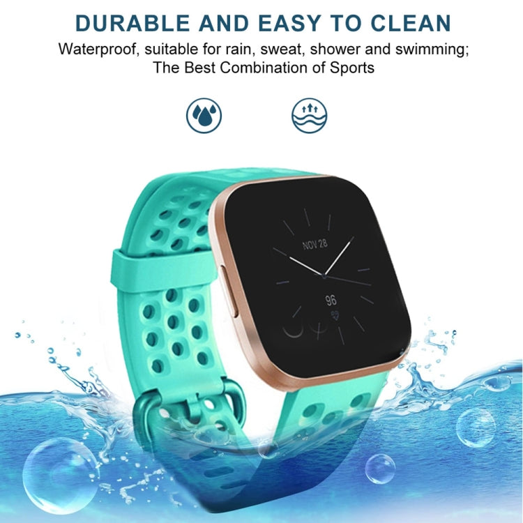 For Fitbit Versa 2 Breathable Silicone Watch Band, Size: Small(Gray) - free shipping - PMc TechLife - Order now!