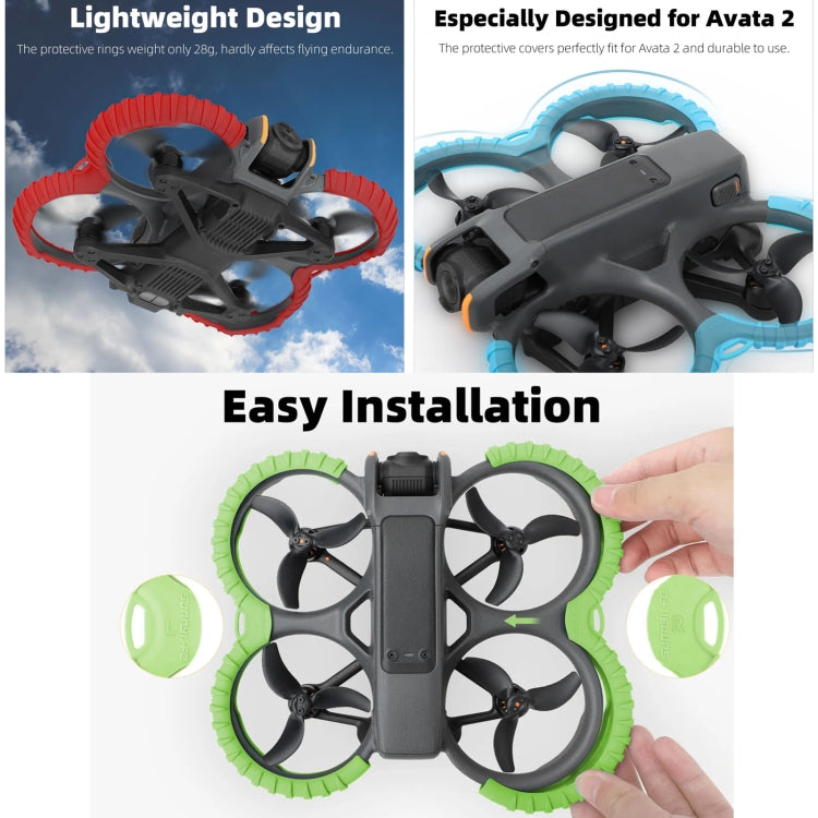 For DJI Avata 2 Sunnylife Drone Anti-Collision Protective Cover Combo Case Kit(Black) -  by Sunnylife | Online Shopping South Africa | PMC Jewellery | Buy Now Pay Later Mobicred