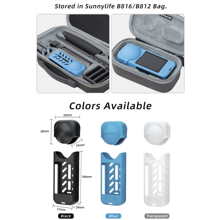 For Insta360 X4 / X5 Sunnylife Silicone Shockproof Case Lens Cover(Blue) - Case & Bags by Sunnylife | Online Shopping South Africa | PMC TechLife | Buy Now Pay Later Mobicred