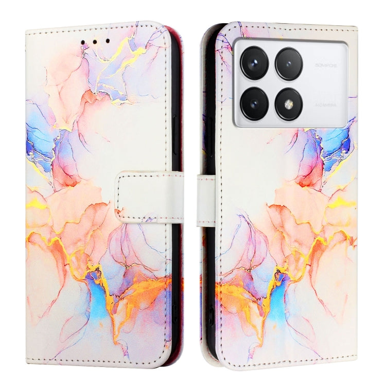 For Xiaomi Redmi K70 / K70 Pro PT003 Marble Pattern Flip Leather Phone Case(Galaxy Marble White) - K70 Cases by PMC Jewellery | Online Shopping South Africa | PMC Jewellery | Buy Now Pay Later Mobicred