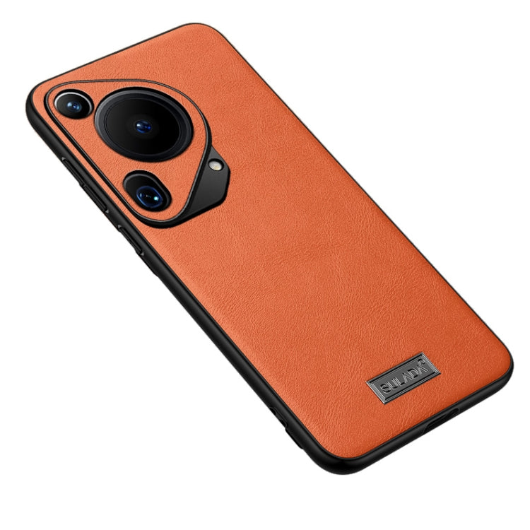 For Huawei Pura 70 Ultra SULADA Shockproof TPU Hybrid Handmade Leather Phone Case(Orange) - Huawei Cases by SULADA | Online Shopping South Africa | PMC Jewellery | Buy Now Pay Later Mobicred