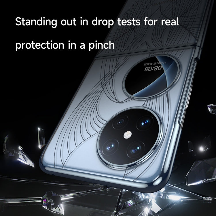 For Huawei P50 Pocket SULADA Electroplated Laser Engraving Texture PC Phone Case(Black) - free shipping - PMC TechLife - Order now!