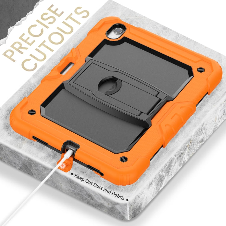 For iPad Air 11 2024 Silicone Hydric PC Tablet Case with Shoulder Strap & Holder(Orange) - iPad Air 11 2024 Cases by PMC TechLife | Online Shopping South Africa | PMC TechLife | Buy Now Pay Later Mobicred
