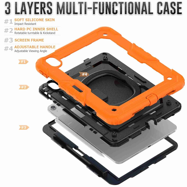 For iPad Air 11 2025 / 2024 Handle Silicone Hydric PC Tablet Case with Shoulder Strap(Orange) - iPad Air 11 2025 / 2024 Cases by PMC TechLife | Online Shopping South Africa | PMC TechLife | Buy Now Pay Later Mobicred