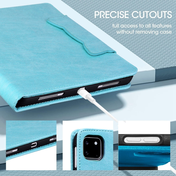 For iPad Air 13 2024 Cat Buckle Leather Smart Tablet Case(Sky Blue) - iPad Air 13 2024 Cases by PMC TechLife | Online Shopping South Africa | PMC TechLife | Buy Now Pay Later Mobicred
