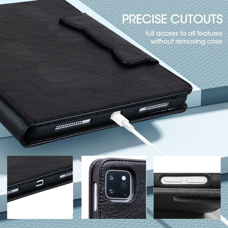 For iPad Air 13 2025 / 2024 Cat Buckle Leather Smart Tablet Case(Black) - iPad Air 13 2025 / 2024 Cases by PMC TechLife | Online Shopping South Africa | PMC TechLife | Buy Now Pay Later Mobicred