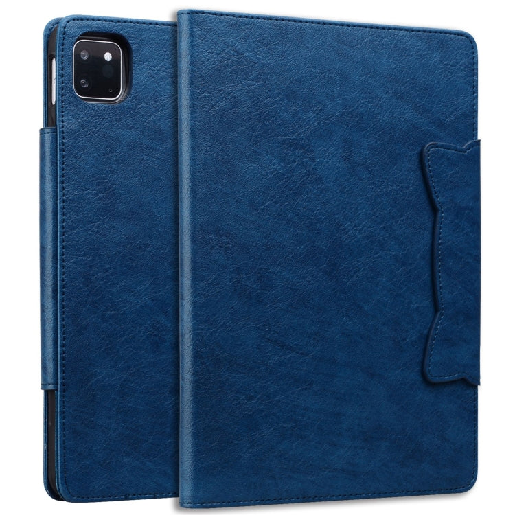 For iPad Pro 11 2024 Cat Buckle Leather Smart Tablet Case(Royal Blue) - iPad Pro 11 2024 Cases by PMC Jewellery | Online Shopping South Africa | PMC Jewellery | Buy Now Pay Later Mobicred