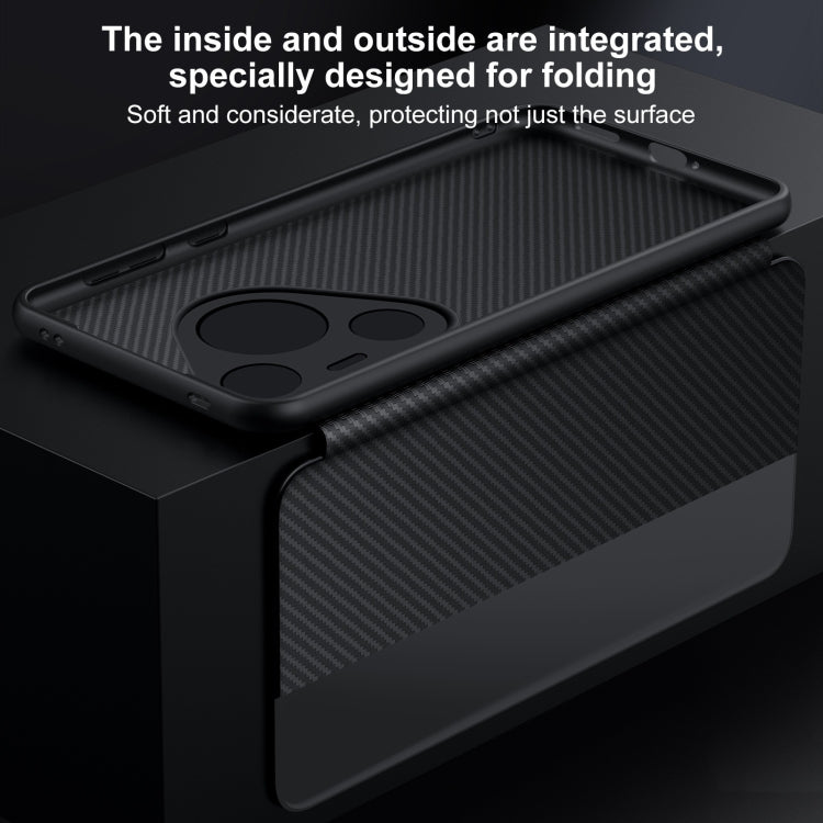 For Huawei Mate 60 Pro SULADA Kevlar 600D Texture Smart Window Leather Phone Case(Black) - free shipping - PMC TechLife - Order now!