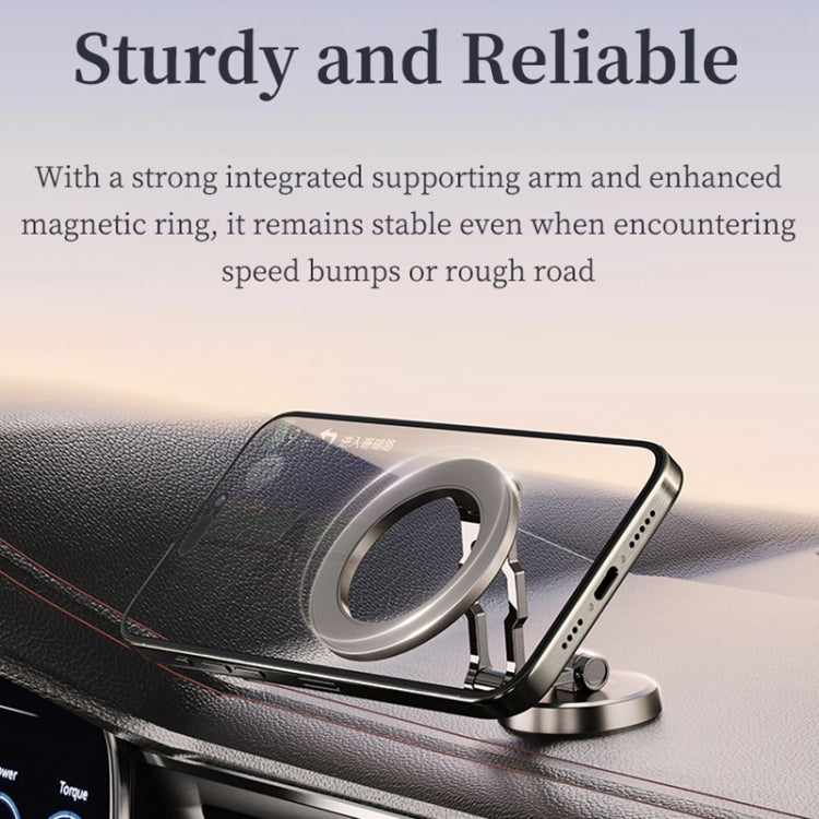 ROCK RAM0037 Car Magnetic Foldable Phone Holder(Black) - Universal Car Holders by ROCK | Online Shopping South Africa | PMC Jewellery | Buy Now Pay Later Mobicred