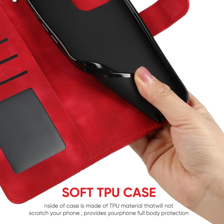For Google Pixel 9 Pro XL Skin Feel Geometric Lines Leather Phone Case(Red) - Google Cases by PMC TechLife | Online Shopping South Africa | PMC TechLife | Buy Now Pay Later Mobicred
