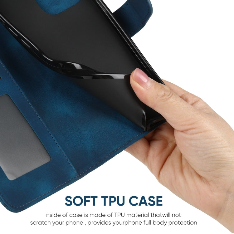 For Google Pixel 9 Pro XL Skin Feel Geometric Lines Leather Phone Case(Blue) - Google Cases by PMC TechLife | Online Shopping South Africa | PMC TechLife | Buy Now Pay Later Mobicred