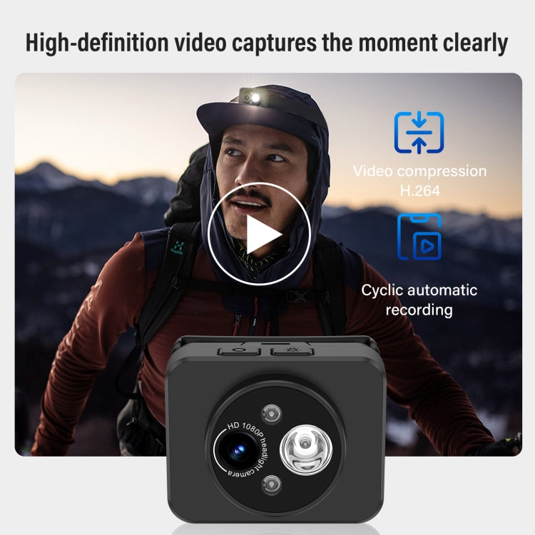D8 1080P Head-mounted LED Motion Sensor Video Recording Lighting Camera - Video Cameras by PMC TechLife | Online Shopping South Africa | PMC TechLife | Buy Now Pay Later Mobicred