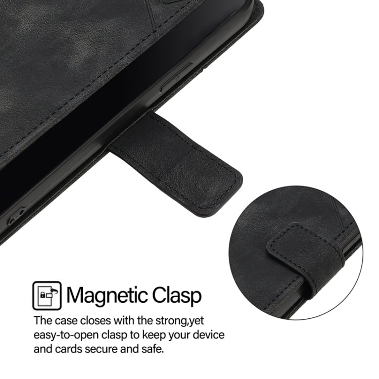 For Blackview A53 Skin Feel Embossed Leather Phone Case(Black) - More Brand by PMC TechLife | Online Shopping South Africa | PMC TechLife | Buy Now Pay Later Mobicred