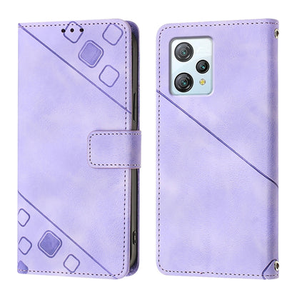 For Blackview A53 Skin Feel Embossed Leather Phone Case(Light Purple) - More Brand by PMC Jewellery | Online Shopping South Africa | PMC Jewellery | Buy Now Pay Later Mobicred