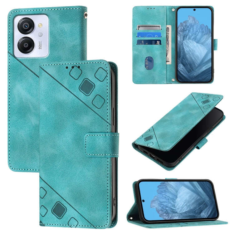 For Blackview Color 8 Skin Feel Embossed Leather Phone Case(Green) - free shipping - PMC TechLife - Order now!