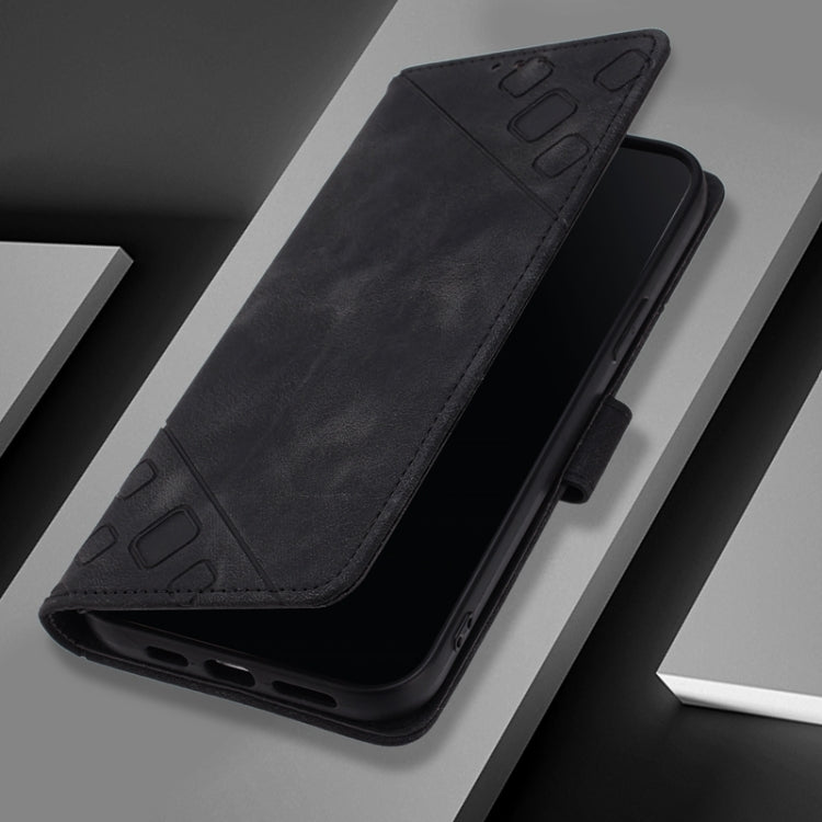 For Blackview Shark 8 Skin Feel Embossed Leather Phone Case(Black) - More Brand by PMC TechLife | Online Shopping South Africa | PMC TechLife | Buy Now Pay Later Mobicred