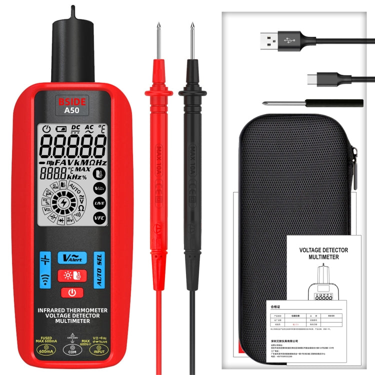 BSIDE A50 Infrared Temperature Test Digital Multimeter - Digital Multimeter by BSIDE | Online Shopping South Africa | PMC Jewellery | Buy Now Pay Later Mobicred