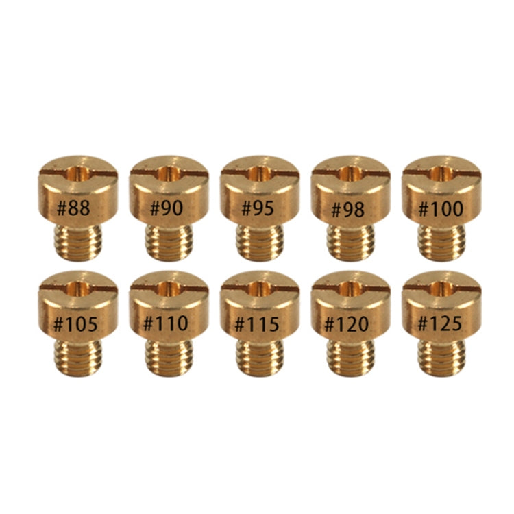 10pcs / Set Motorcycle Carburetor Nozzle for VM22-VM26 / 125CC-250CC(Yellow) - Engines & Engine Parts by PMC TechLife | Online Shopping South Africa | PMC TechLife | Buy Now Pay Later Mobicred