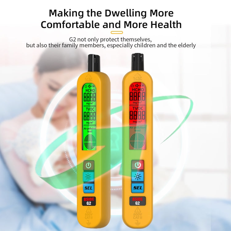 BSIDE G2 Portable Air Quality Detector Indoor Formaldehyde Tester - Air & Water Quality Tester by BSIDE | Online Shopping South Africa | PMC TechLife | Buy Now Pay Later Mobicred