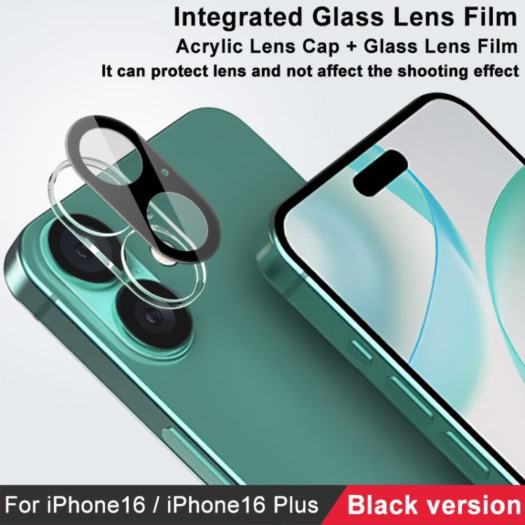 For iPhone 16 / 16 Plus imak High Definition Integrated Glass Lens Film Black Version - iPhone 16 Tempered Glass by imak | Online Shopping South Africa | PMC TechLife | Buy Now Pay Later Mobicred