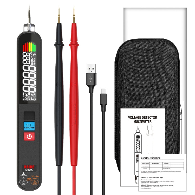 BSIDE S40X Voltage Leakage Detection Digital Multimeter - Digital Multimeter by BSIDE | Online Shopping South Africa | PMC TechLife | Buy Now Pay Later Mobicred